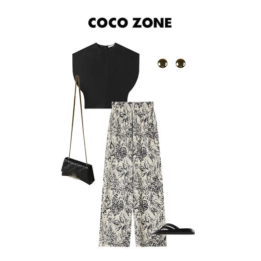 COCO ZONE 2023夏季高级感圆领无袖透气显瘦上衣   23C18870 商品图4