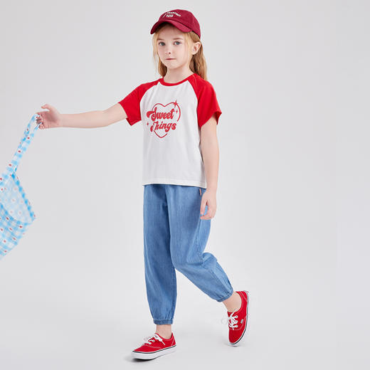 笛莎Deesha 女童裤子2024新款牛仔裤 商品图2