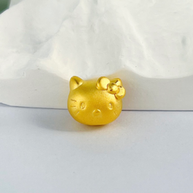 【限时7.5折】【定价黄金】足金 3D硬金卡通HelloKitty凯蒂猫手串(V3DSC00094)预售产品下单后不退款不退货不换货不补差价