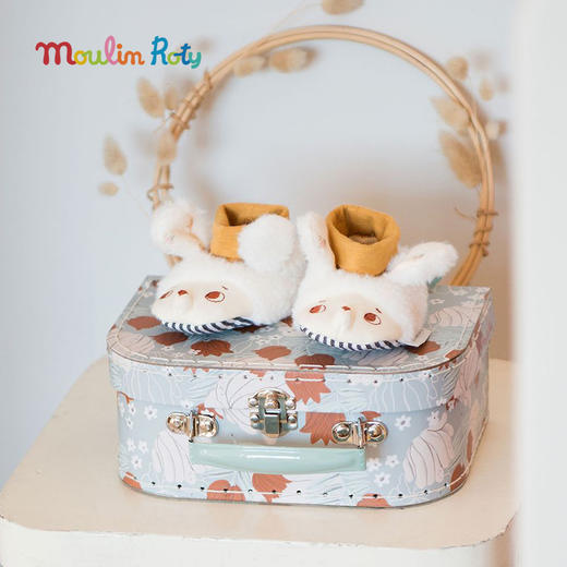 法国 Moulin Roty 宝宝鞋（礼盒装）适合0-6月龄 鞋长11cm 卡通形象 针织袜套 商品图1