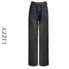LIZZY2024早秋都市休闲抓毛保暖新疆棉洗水直筒裤休闲百搭牛仔裤{配腰带}7900 商品缩略图4