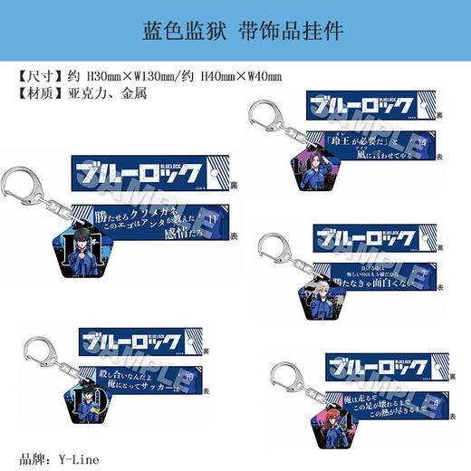 Y-Line正版 蓝色监狱亚克力场面 写透景画收纳包挂件 周边谷子 商品图1