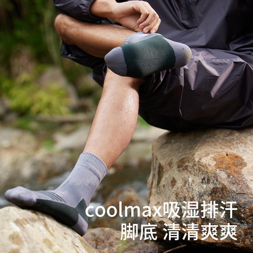 Naturehike挪客户外溯溪保暖中筒防水袜coolmax定向减震运动袜子(货号:CYY2421ZI012) 商品图2