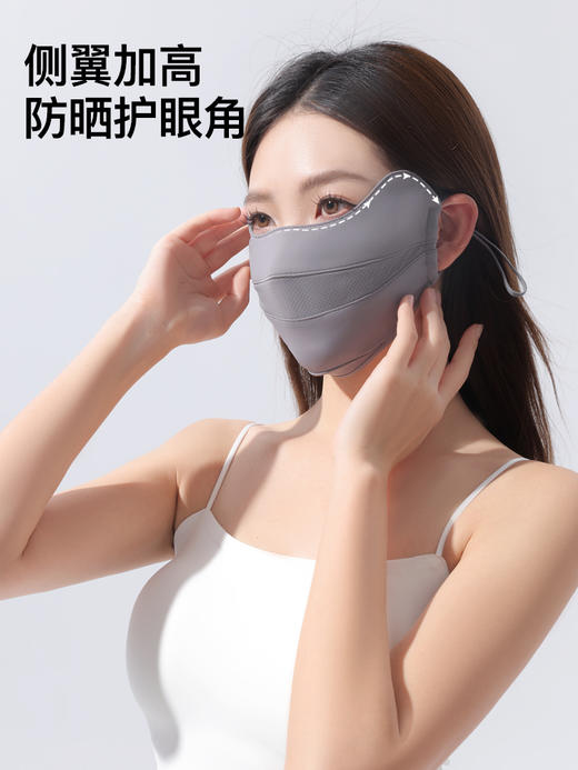 ⁶【升级款防晒口罩】 UPF1000+！软支撑防蹭妆  微笑透气孔呼吸很舒服 3A抗菌功能 耳绳设计+凉感面料 SS06-QTT-RAU 商品图1
