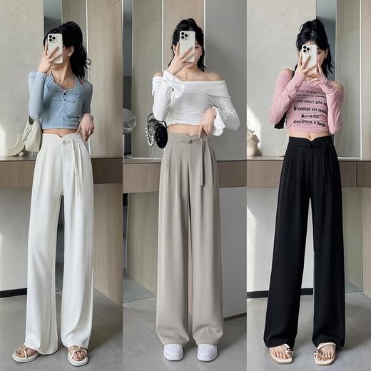 新中式国风阔腿裤, 高腰窄版、直筒显瘦 商品图0