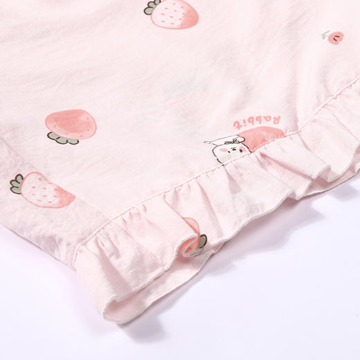 都市丽人生活家居春夏睡衣女软绵绵家居服有罩杯薄款吊带短裤女士梭织棉套装LH42E3 商品图6