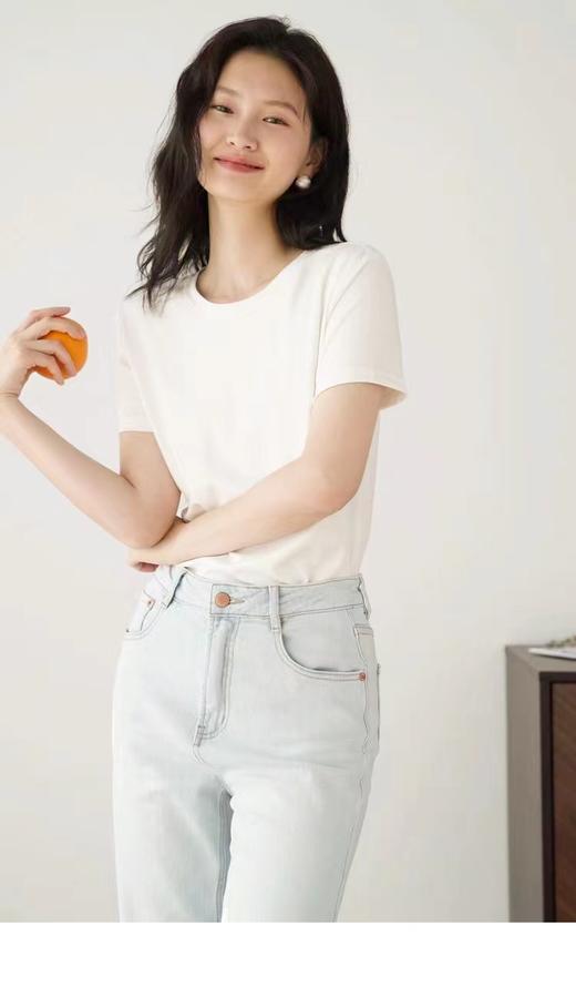 （任选2件39.9元）真的超舒服 ~ 莫代尔棉 M004 高弹超柔短袖T恤-剪标款 喜出 商品图2