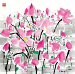 吴冠中高级复刻版画《映日》（大） 商品图0