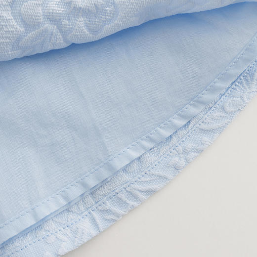 【马克珍妮芦芙】女童提花荷叶边泡泡袖连衣裙夏装新款裙子240832 商品图4