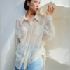 LIYIHAN通透感宽松衬衫Y242C03178 商品缩略图0