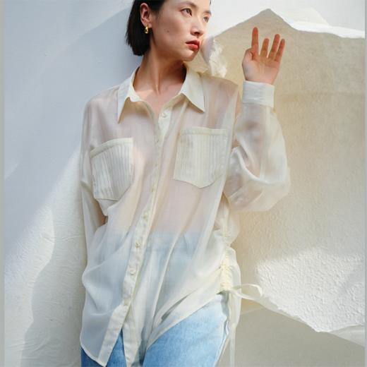 LIYIHAN通透感宽松衬衫Y242C03178 商品图0
