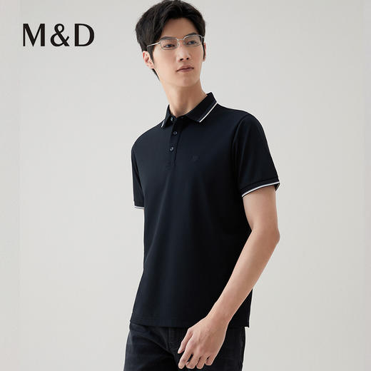 【名盾】桑蚕丝POLO衫，轻奢时尚，爽滑舒适MXBL22610B 商品图1