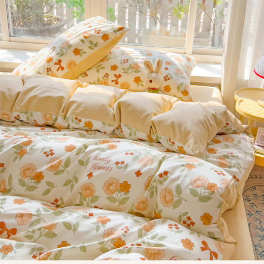 利路米家纺春季新款全棉印花四件套南栀 商品图1