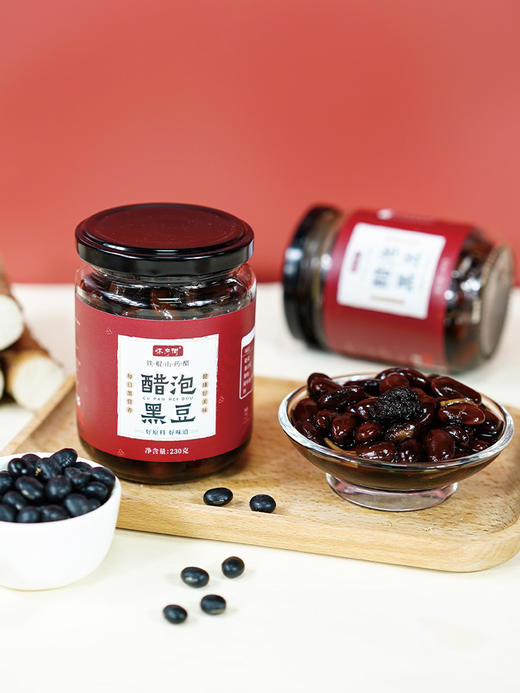 【店选】古法工艺铁棍山药醋泡黑豆  230g/瓶 商品图1