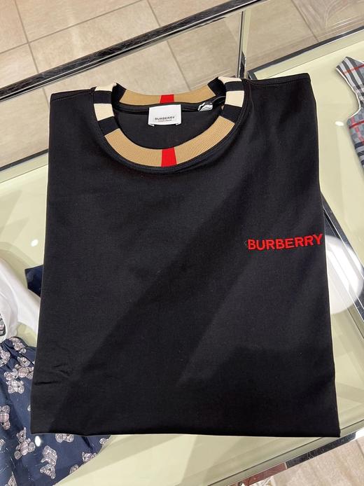 【迪丽热巴同款】精品店款Burberry巴宝莉 宽松版男女同款领口格纹边圆领短袖T恤！美国代购，无中文标签，介意慎拍! H 商品图2