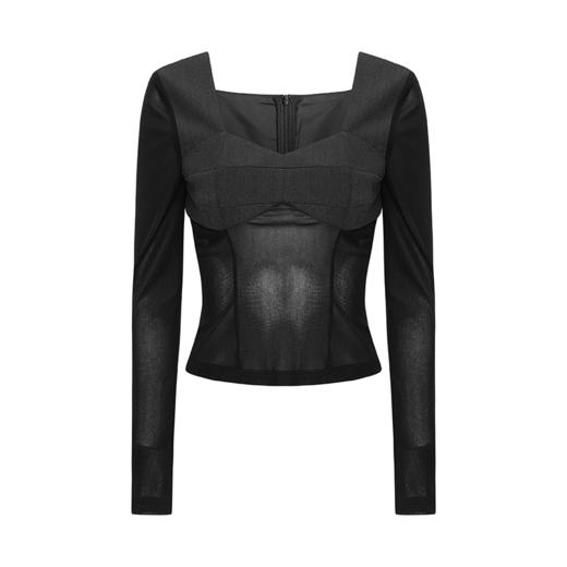 LIYIHAN网纱拼接上衣 Y241S01182 商品图5