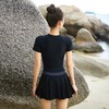 【凸显身姿，显瘦又保守！】舒适聚拢，显瘦遮肚。运动撞色泳衣女夏，海边防晒新款，保守大方，韩版东大门泳衣，性感女神蕾丝连体带胸垫温泉泳装泳衣！ 商品缩略图3