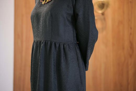 漫物记香云纱老绣片连衣裙XYS-W156 商品图4