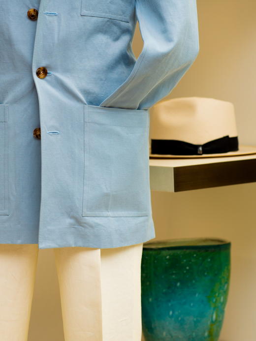 Avino 浅蓝棉麻Safari Jacket 商品图4