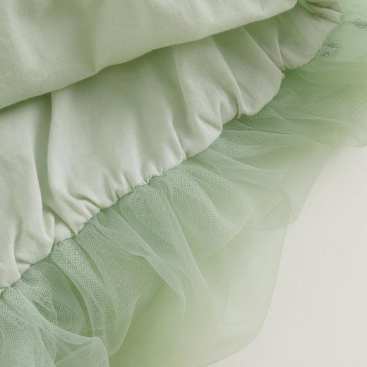 【马克珍妮 芦芙】女童新中式旗袍领网纱花苞连衣裙夏装新款240859 商品图5