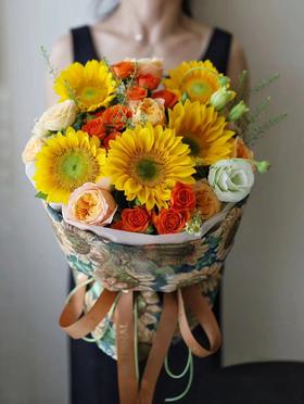 圆形花束包装四选一