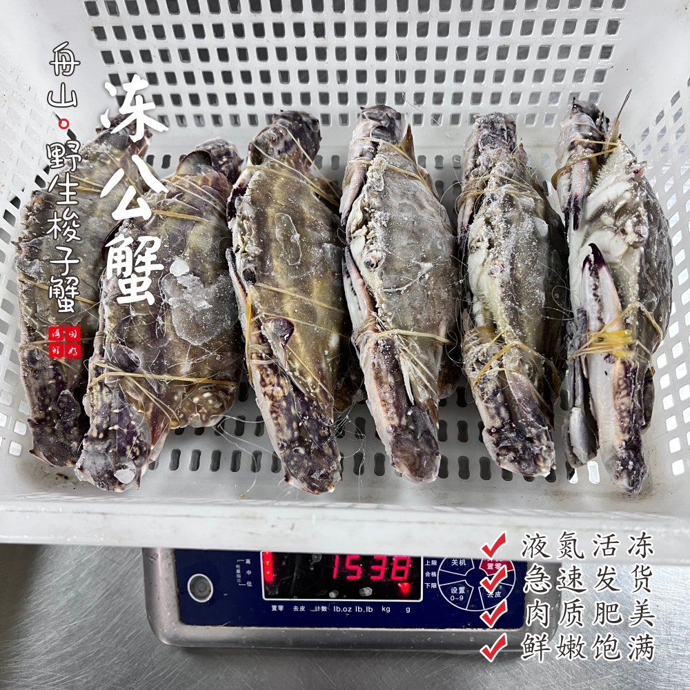 【闹妈】舟山液氮冷冻梭子蟹公蟹白蟹 各种规格