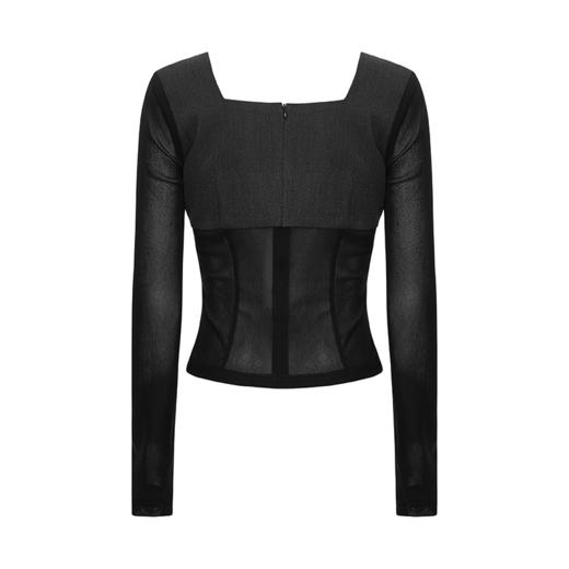 LIYIHAN网纱拼接上衣 Y241S01182 商品图6