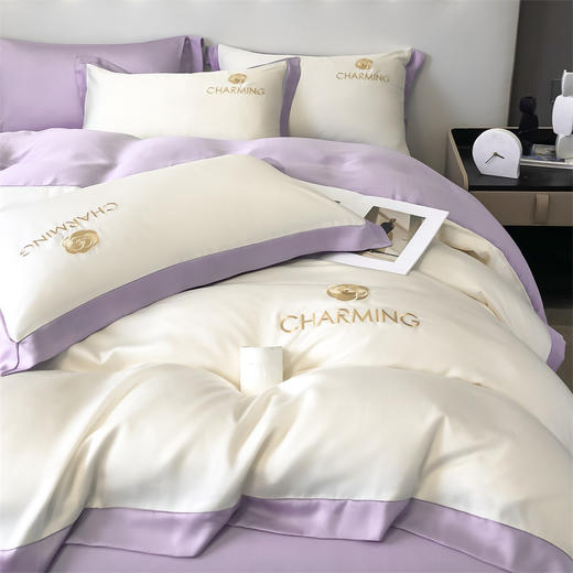 【冰丝床上四件套 水洗真丝被套被罩】轻奢天丝床品 宿舍家居床单三件套 商品图10