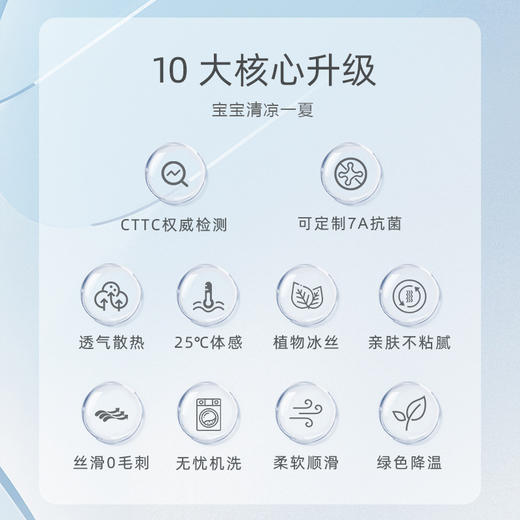 【送同款枕头！凉而不冰 尽享舒适睡眠体验】新品夏季儿童乳胶凉席幼儿园冰丝席两件套婴儿空调席可爱卡通席子 商品图1