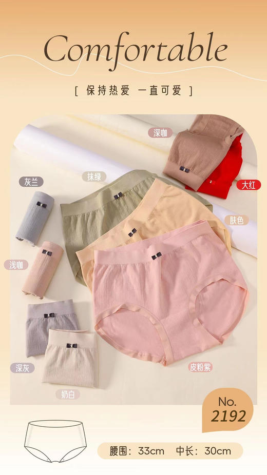 特大丰满裸氨加棉裆无痕脚口提花无缝女士三角内裤2919/2192/9725/9759 商品图4