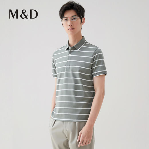 【名盾】条纹POLO衫，轻奢级桑蚕丝，爽滑舒适远离闷热MXBL22603B 商品图2