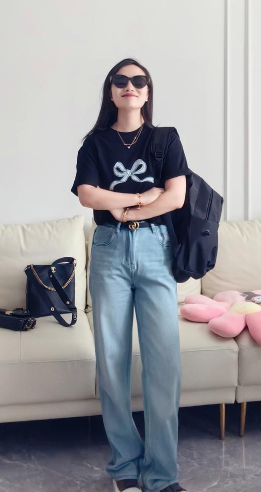 新型春夏艾草植物纯棉水洗牛仔裤 商品图0