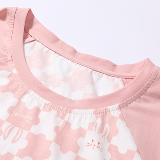 都市丽人生活家居春夏睡衣女32支纯棉单面家居服薄款短袖裙女士棉质睡裙LH46E4 商品图3