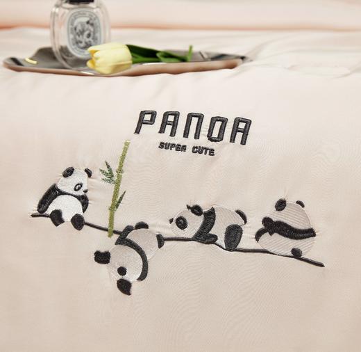 自然醒×TTH 50支蛋白天丝刺绣夏被-熊猫200*230cm 商品图6