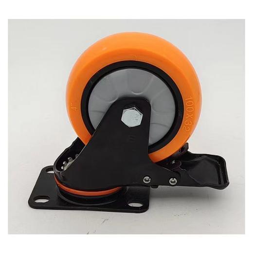 中型PU静音脚轮（台湾KING）黄 商品图0