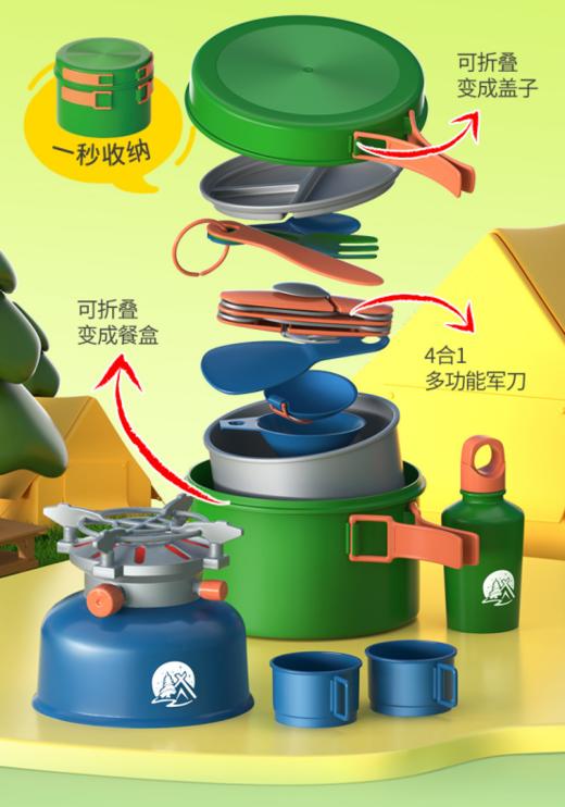 🌻【欢乐客露营小达人】1.含15件露营装备，💕19件仿真食材 🌸2.露营装备和食材按照实物100%还原 ✅3.自带声光效果，让你声临其境📍 商品图0