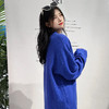 24WS下摆做旧小标净色毛织上衣40206（蓝） 春季 404061032105 商品缩略图2