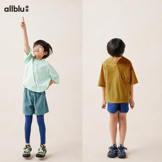 【好友特惠-玩水系列】幼岚「OO布」两栖罩衫有洞而不透24夏款儿童短袖T恤ZY 商品图2
