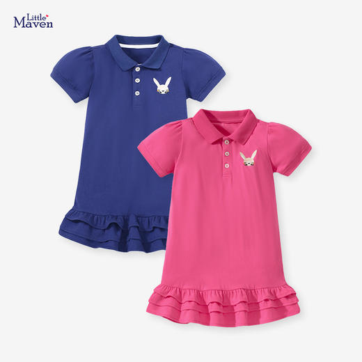 【限时特价！】 Little maven女童背带连衣裙欧美儿童裙子秋季棉裙中小童刺绣童裙公主裙 商品图5