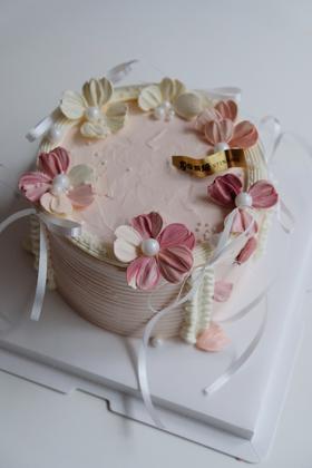 韩式粉色刮刀花