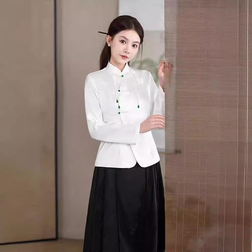 别致优雅新中式，国风改良旗袍设计感小众盘扣上衣GSJ-843 商品图1