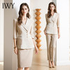 IWY/高级感缎面西装套装女七分袖职业装新中式提花西服正装CP1969 商品缩略图6