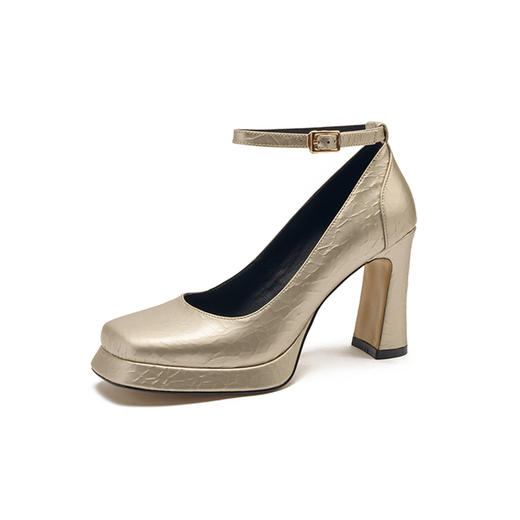 【预售5天】粗跟玛丽珍方头厚底，防水台高跟鞋FH&D03 商品图11