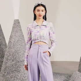 优雅复古感短款夹克翻领短外套女春款MC88TP039F70