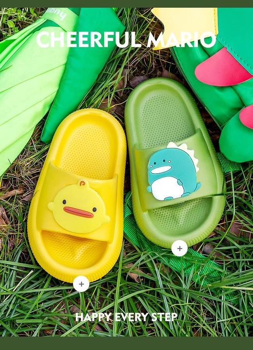 【夏日必备！巨柔软】儿童拖鞋男女卡通可爱夏天小孩宝宝踩屎感居家好穿浴室洗澡凉拖鞋 商品图1