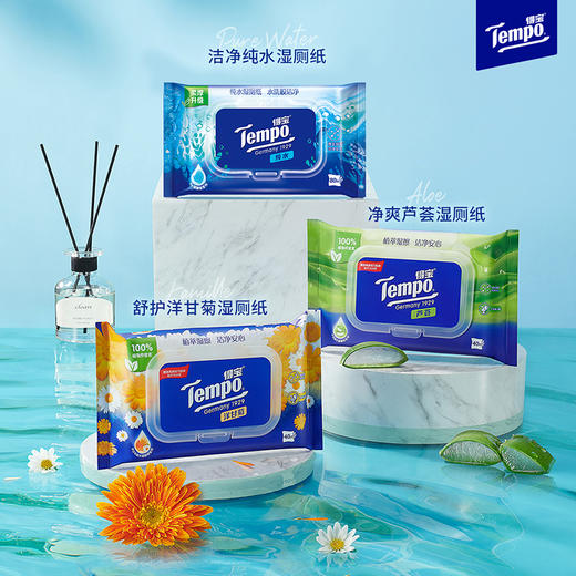 【FL满减专区】Tempo得宝 
纯水湿厕纸80片/包 净享清爽洁净FL/ 厕用湿巾 商品图6