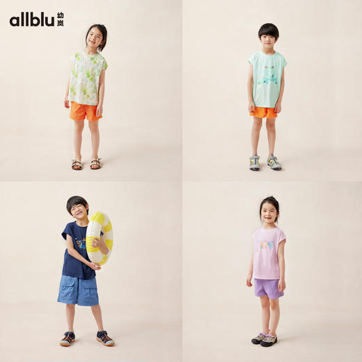 【好友特惠-玩水系列】幼岚「宣纸速干」小池塘T柔软亲肤24夏款儿童短袖T恤ZY 商品图2