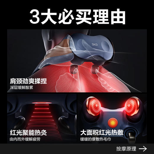 SKG颈椎按摩器热敷按摩仪  H7 肩颈 豪华款 商品图1