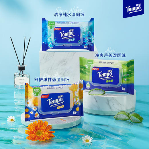 【FL满减专区】Tempo得宝 纯水超迷你湿厕纸7片/包×6包/袋*2袋 共12小包 净享清爽洁净FL/ 厕用湿巾 商品图7