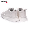 nekomomo厚底白色板鞋女2023新款头层牛皮镶钻超轻平底休闲运动鞋M22AM19151 商品缩略图4